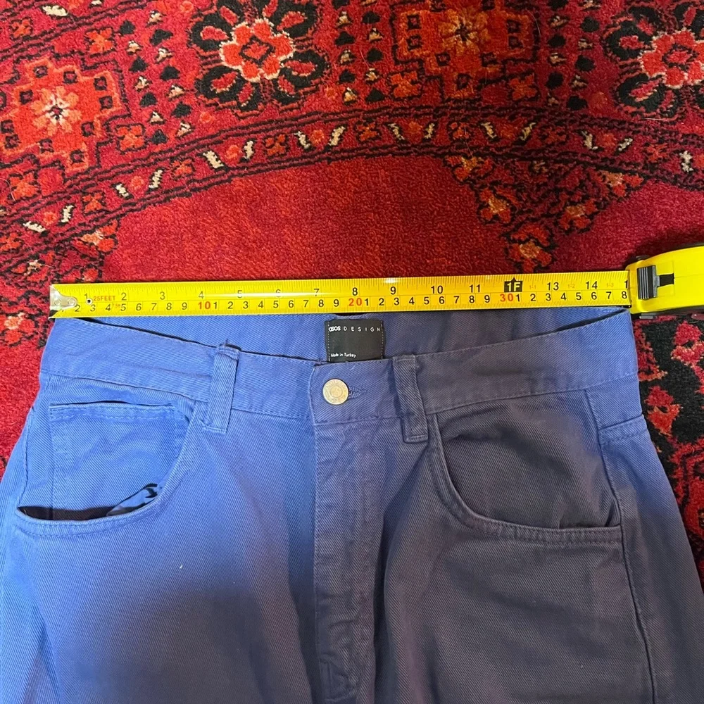 ASOS genderless wide leg blue denim